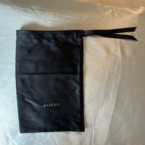 New, never used Gucci silk drawstring bag